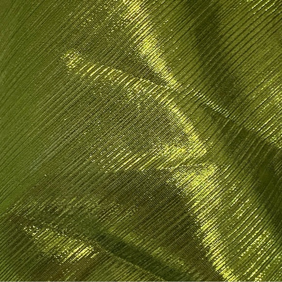 Lime Green Metallic Halter Top NWT Size S - Picture 7 of 12